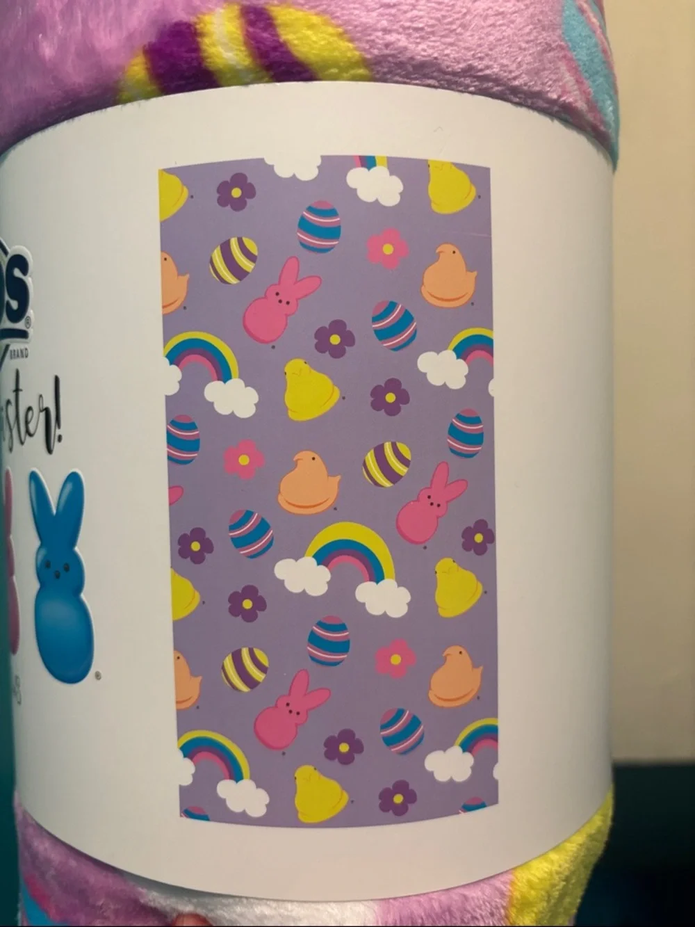 Peeps Happy Easter Plush Throw - Lavender Multicolor